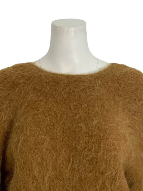 Ba&sh Pull Fill Jumper Sweater M Marron Alpaca Pullover Twist Back NEW - Picture 10 of 13